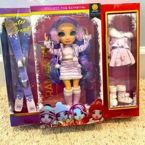 Rainbow high winter break purple doll